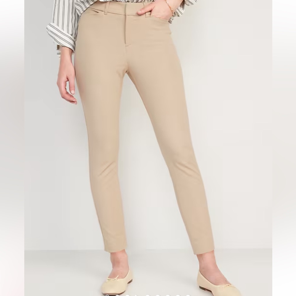 Old Navy High-Rise Pixie Secret-Smoth Pockets Skinny Ankle Pants Size 10